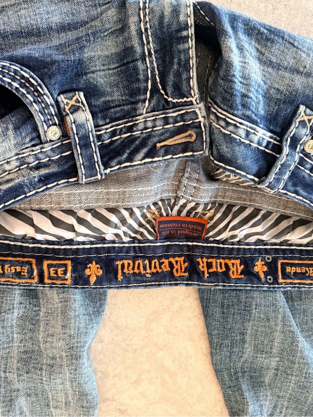 Rock Revival Women's Boot Cut Jeans - Dark & Light Blue Wash waist 33 - Picture 7 of 7